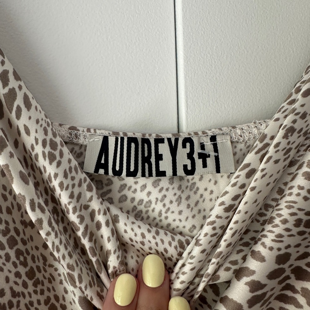 NWT Audrey 3+1 Leopard Print Slip Mini Dress - Picture 4 of 8